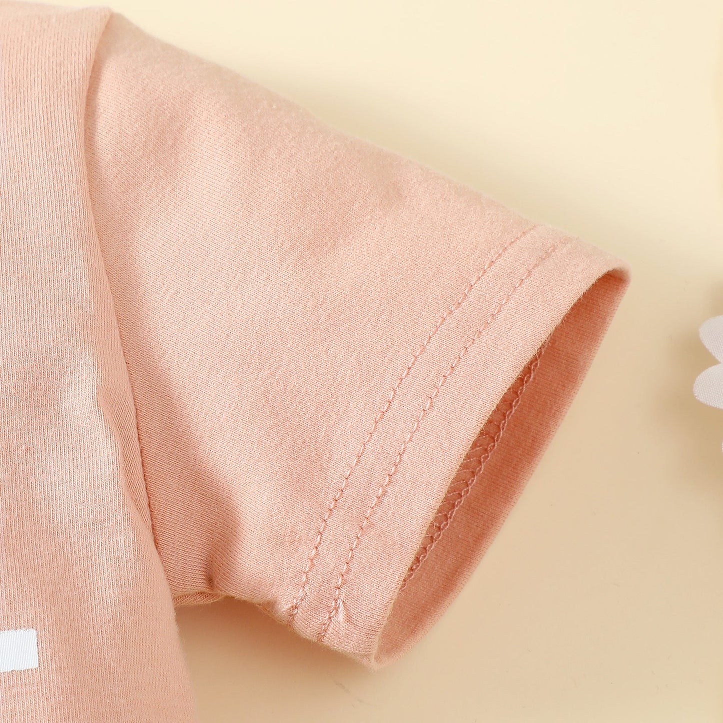 Printed White English Auntie's Bestie Short-sleeved T-shirt Shorts