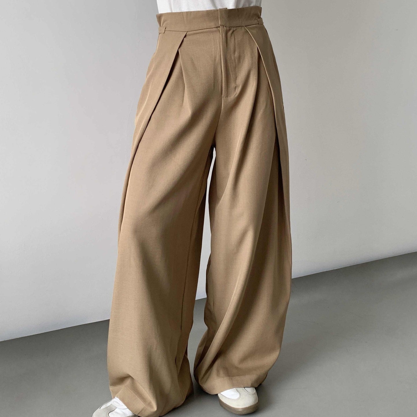 Adjustable Waist Design Versatile Suit Relaxed Casual Pants