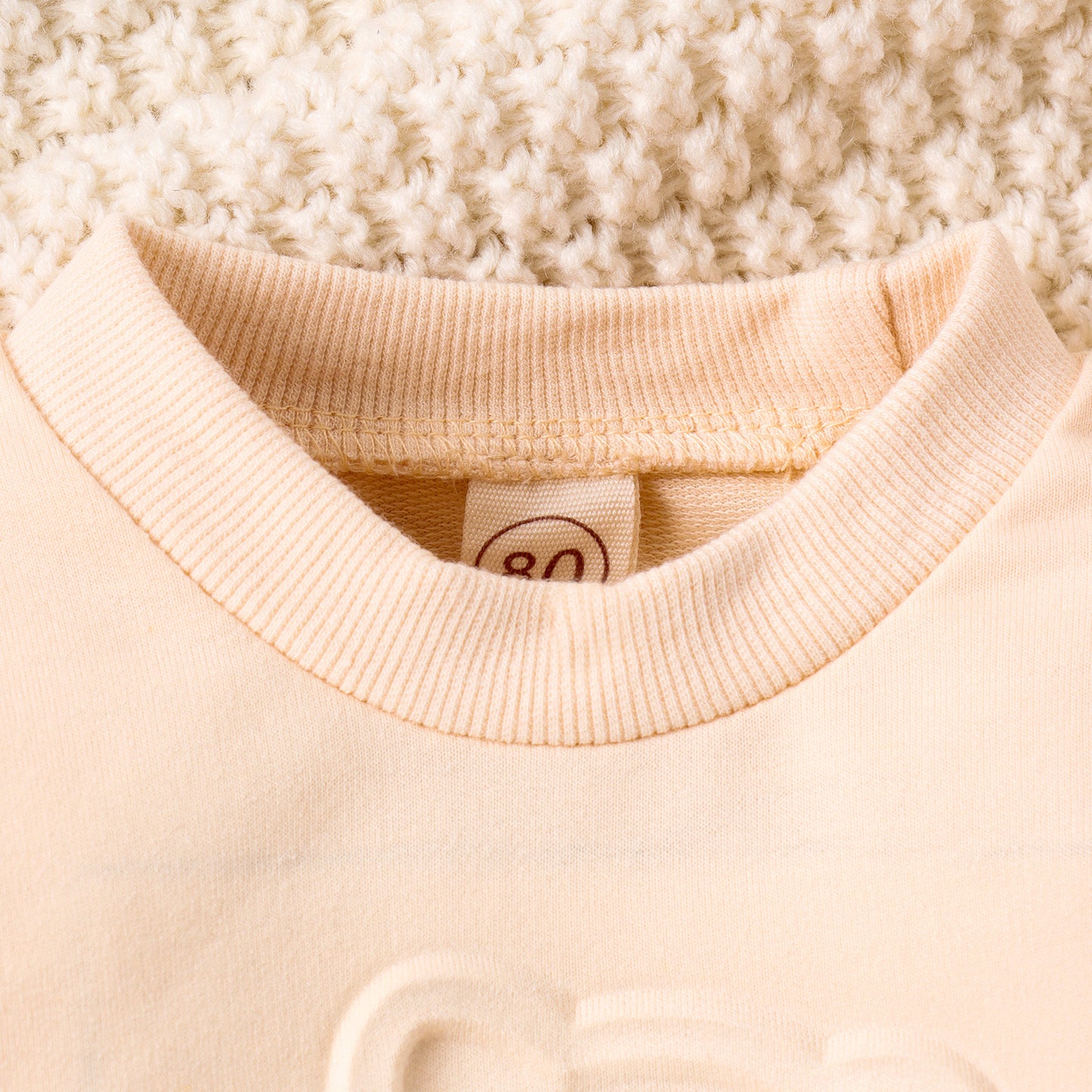 Printed Bear Pullover Sweater Pleated Trousers Sports Suit