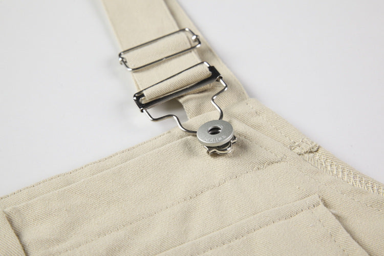 Nine points Korean apricot overalls