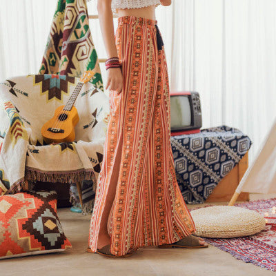 Bohemian split trousers
