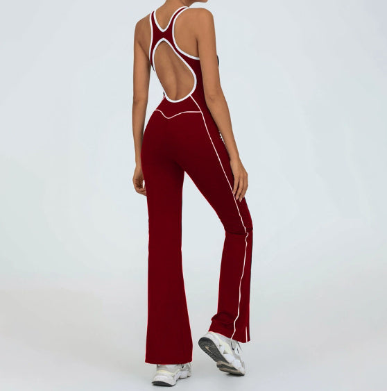 Yoga Jumpsuit Women's Beauty Back Color Matching