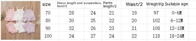 Baby Solid Color Multicolor Suspender Shorts Suit