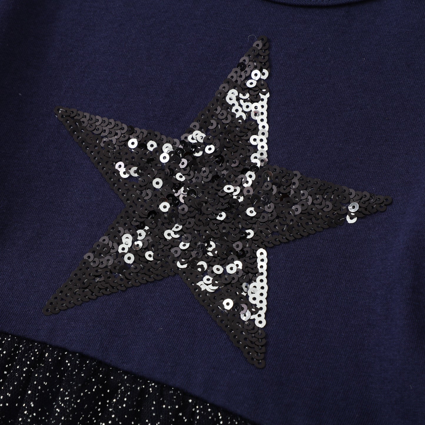 Short Sleeve Fashion Girls Knitted Top Dress Mesh Princess Dress