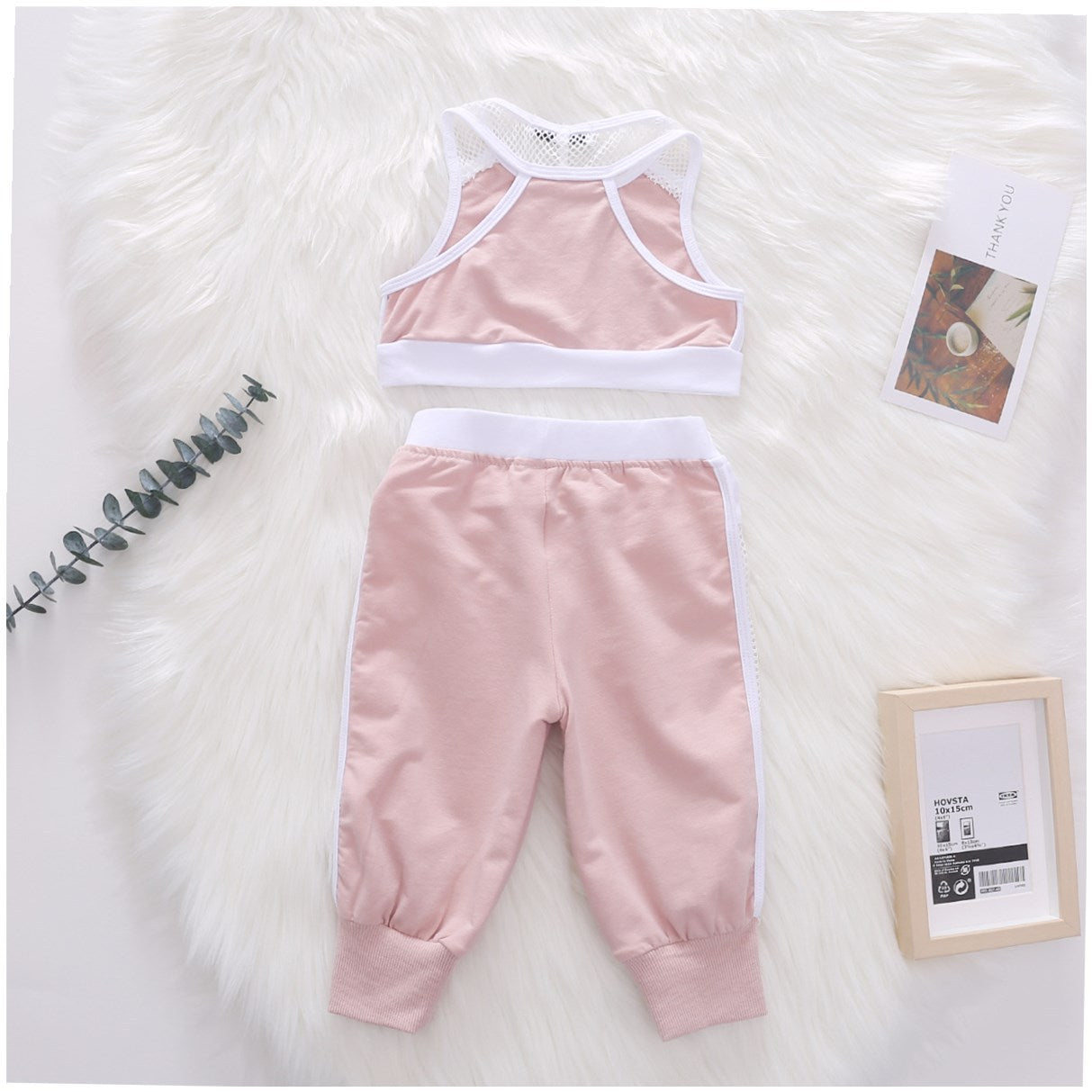 Hot Girls Cotton Sports Mesh Vest Pure Color Knitted Elastic