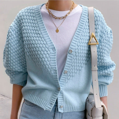 All-match twist knit jacket