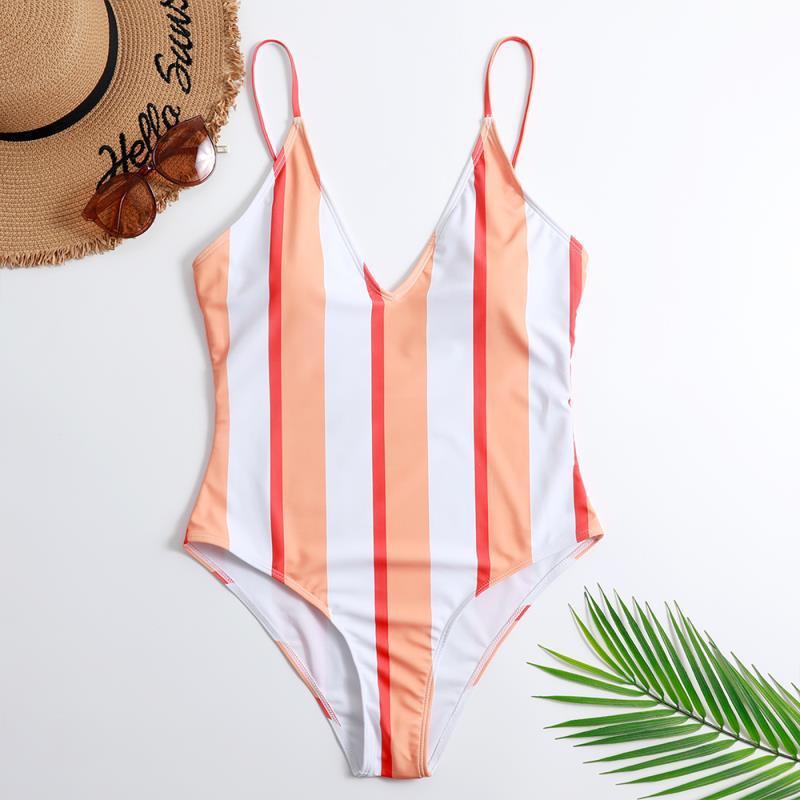 Retro Polka-dot Lace-up Waist One-piece Swimsuit Women