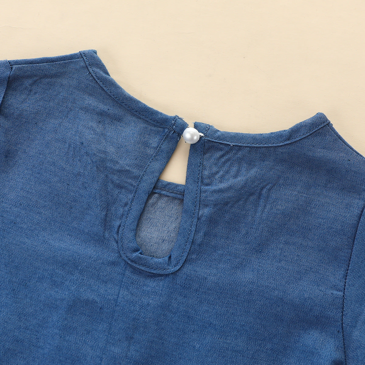 Girls Flare Sleeve Top Printed Trousers Blue