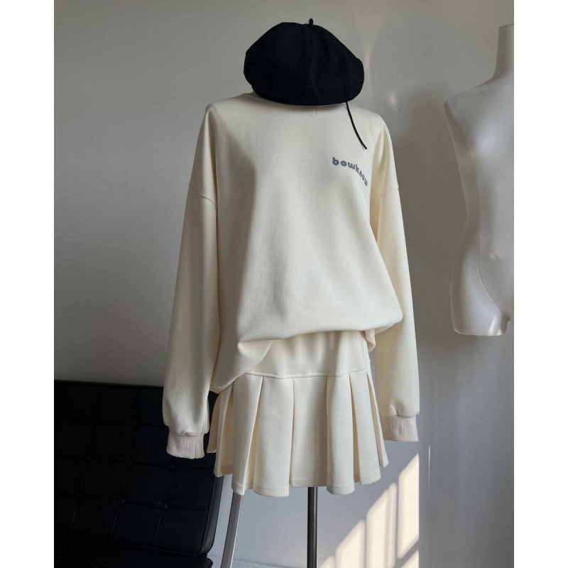 Autumn Women's Suit Salt Series Wear Matching Design Sweater Short Skirt Two-piece Suit