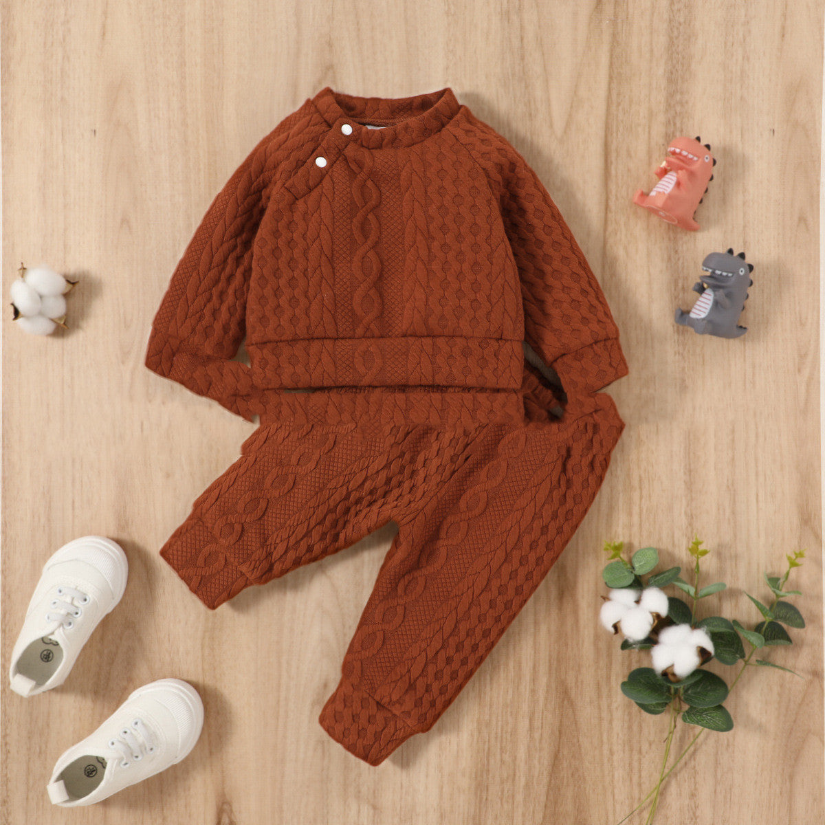 Autumn And Winter Solid Color Not Hooded Sweater Cotton Suit