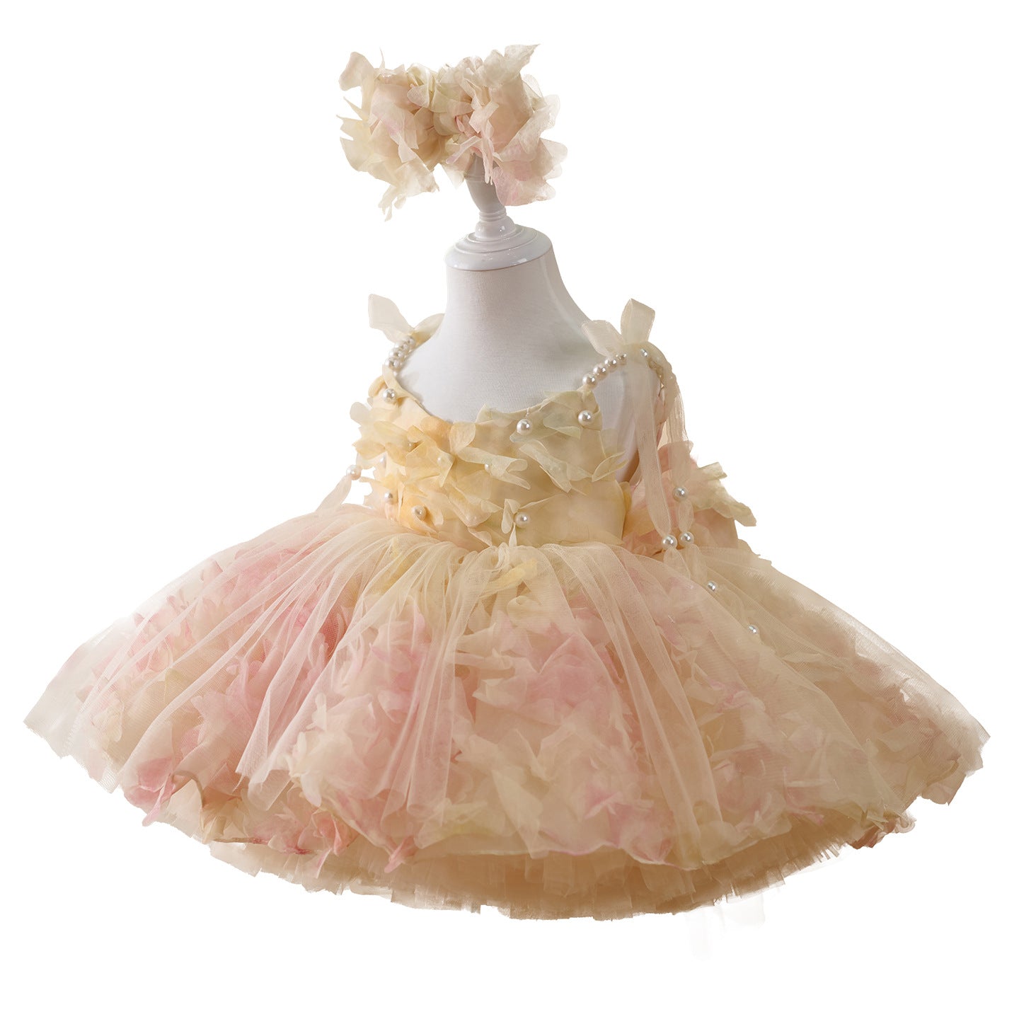 Children's Dress Sling Contrast Color Mori Style Umbrella Princess Dress Girl