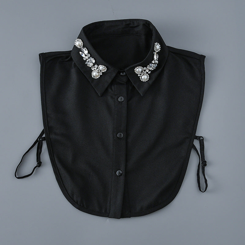 All-matching Women's Pearl Shirt Detachable Collar