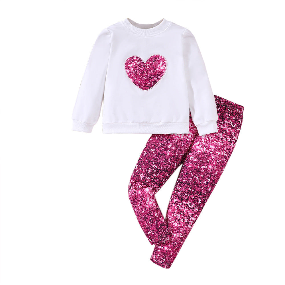 Love Top Printed Leggings Suit TZ1199-C