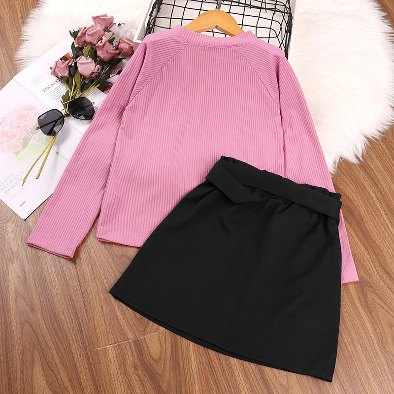 Spring And Autumn Long Sleeve Shirt Cotton Black Shorts
