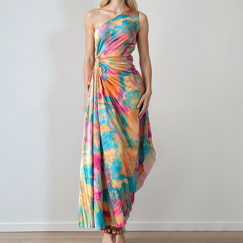 Retro Style Sexy Loose Printed Dress