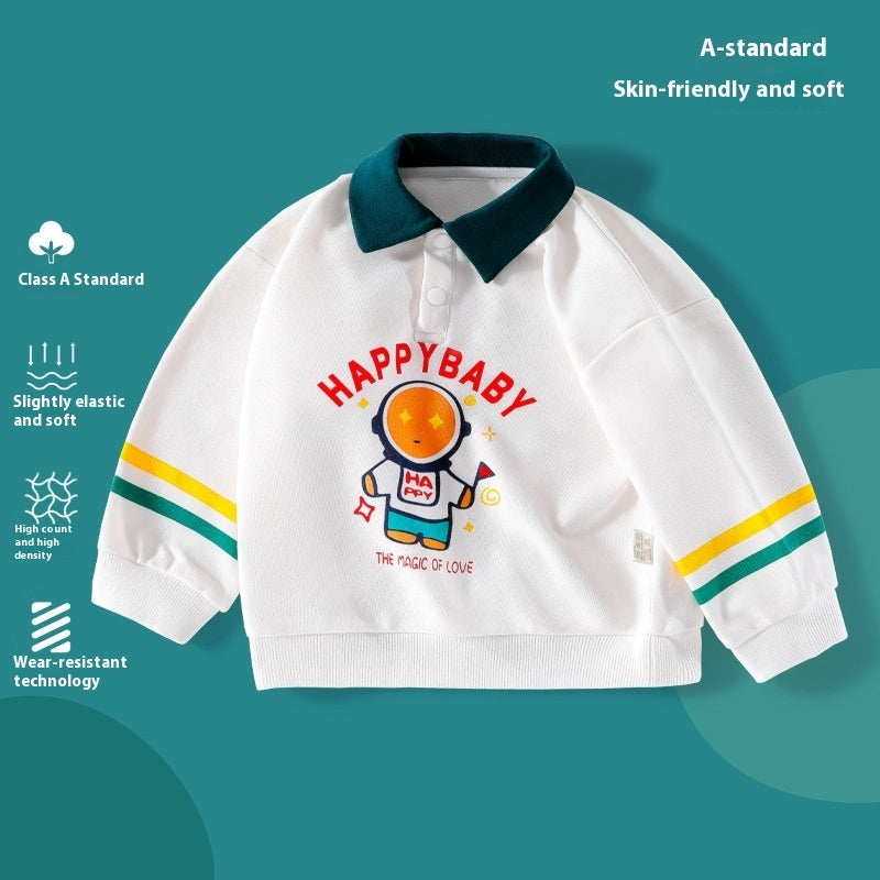 Baby Clothing Spring And Autumn Clothing Top Lapel