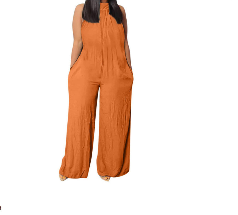 Women's Wide-leg Sleeveless Jumpsuit