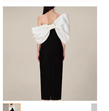 Big Bow Dress Socialite High Waist Office Lady Sheath Skirt