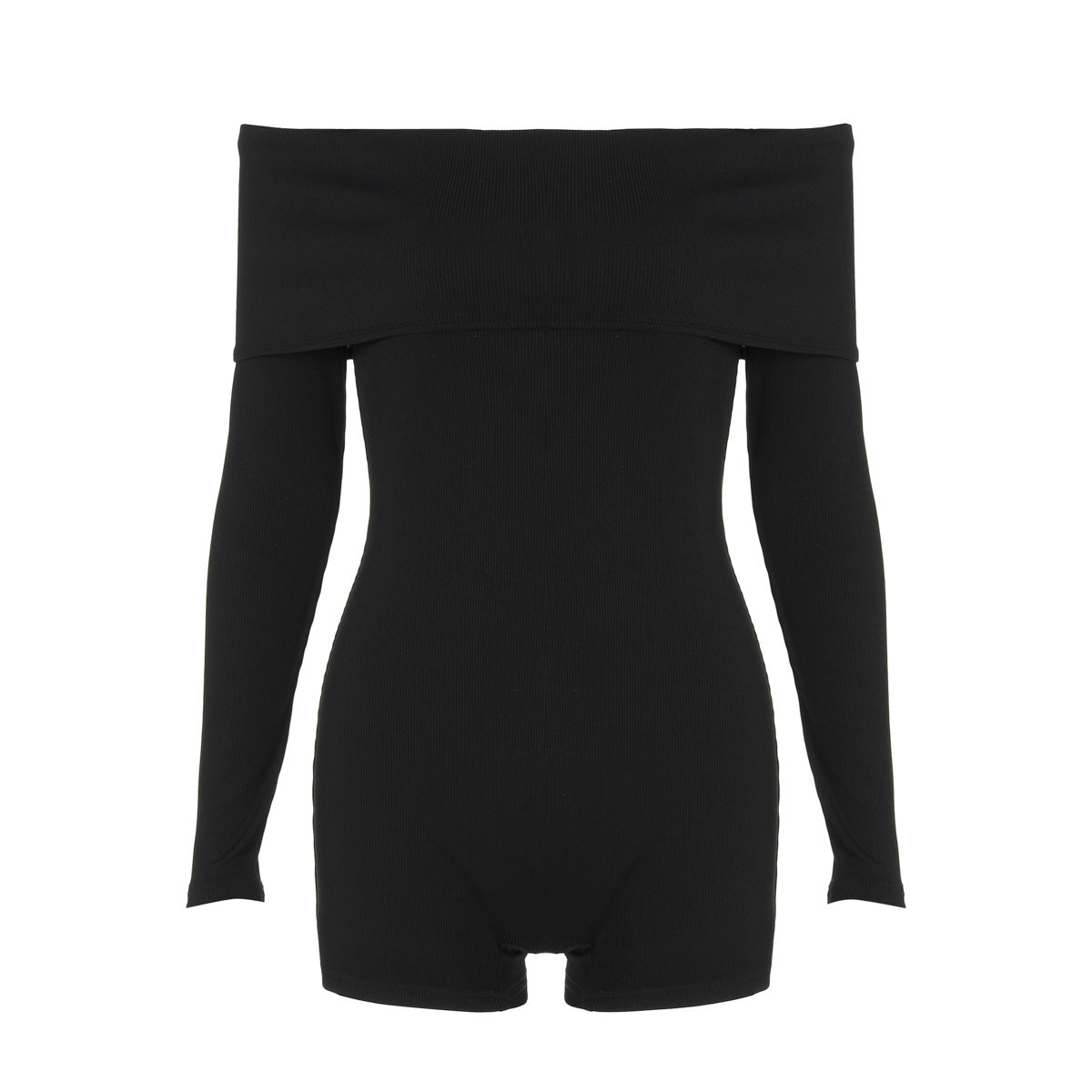 Autumn New Sexy Hot Girl Off-shoulder Long Sleeve Knitted Jumpsuit