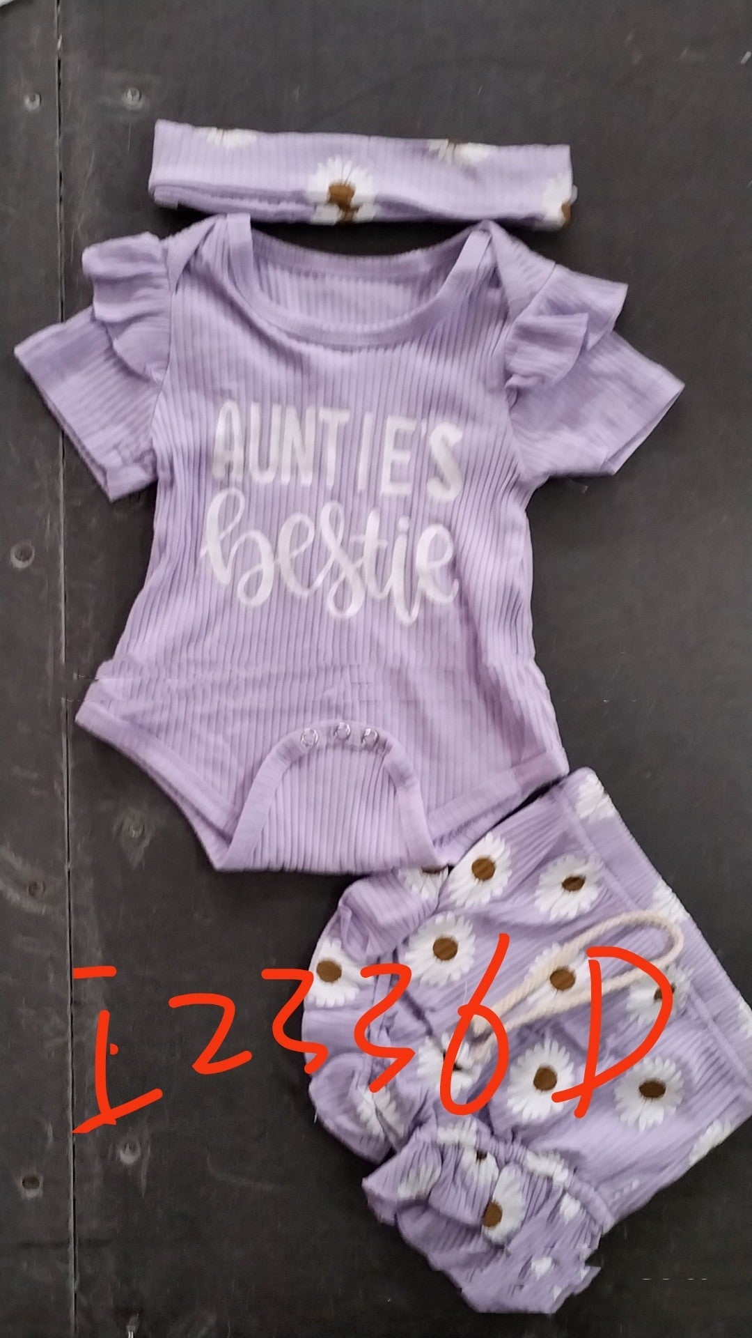 Flounced Sleeve Romper Fake Drawstring Shorts Two-piece Set