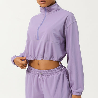 Summer Half Zipper Turtleneck Sun Protection Yoga Clothes Coat