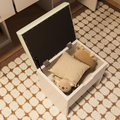 41.3 Makeup Vanity With Sliding Mirror And LED Lights, Dressing Table With  Storage Stool, 3 Drawers And 2 RGB Cabinets, Vanity Desk With Open Shelves And Charging Station, White