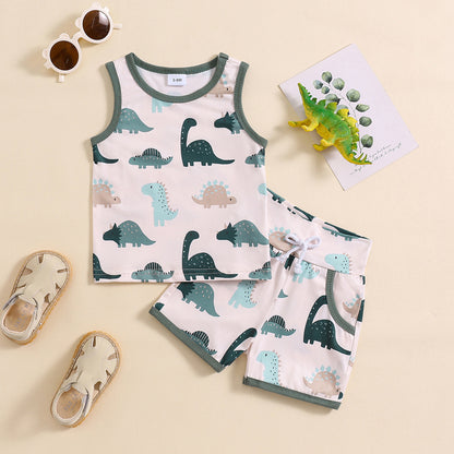 Boy Children Dinosaur Vest Suit