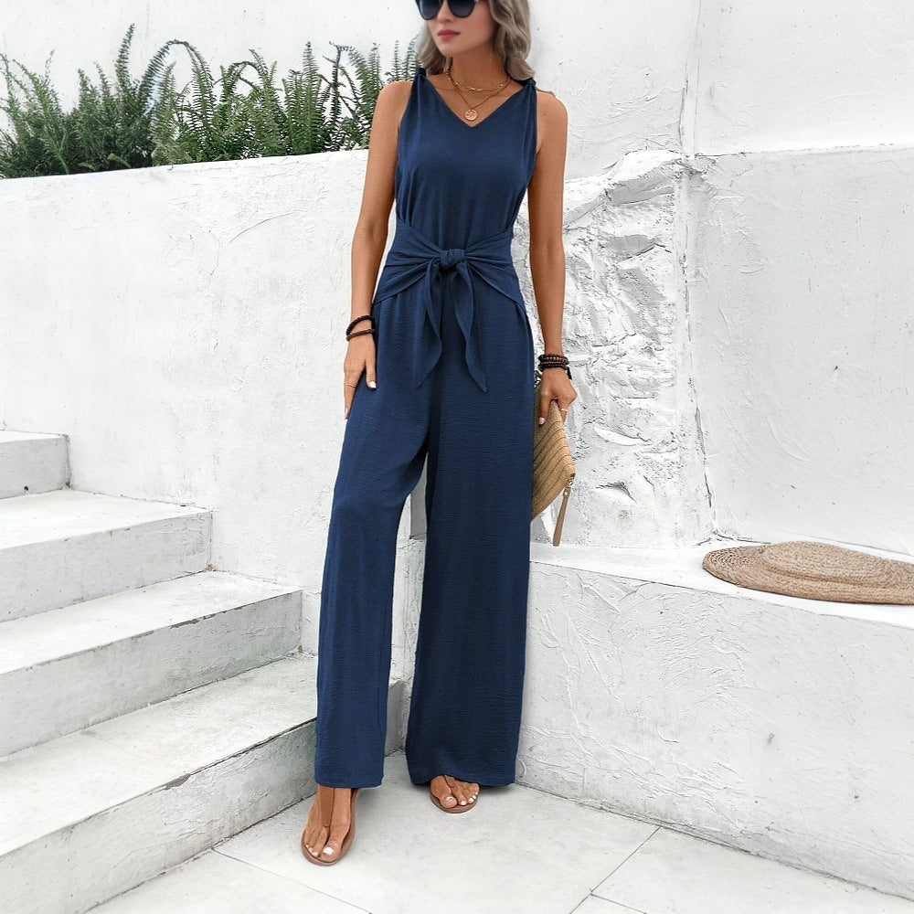 Women's Sleeveless Design Jumpsuit