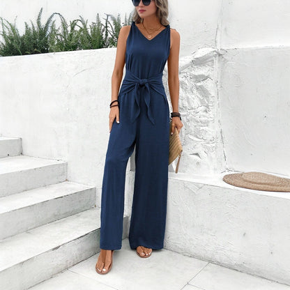 Women's Sleeveless Design Jumpsuit