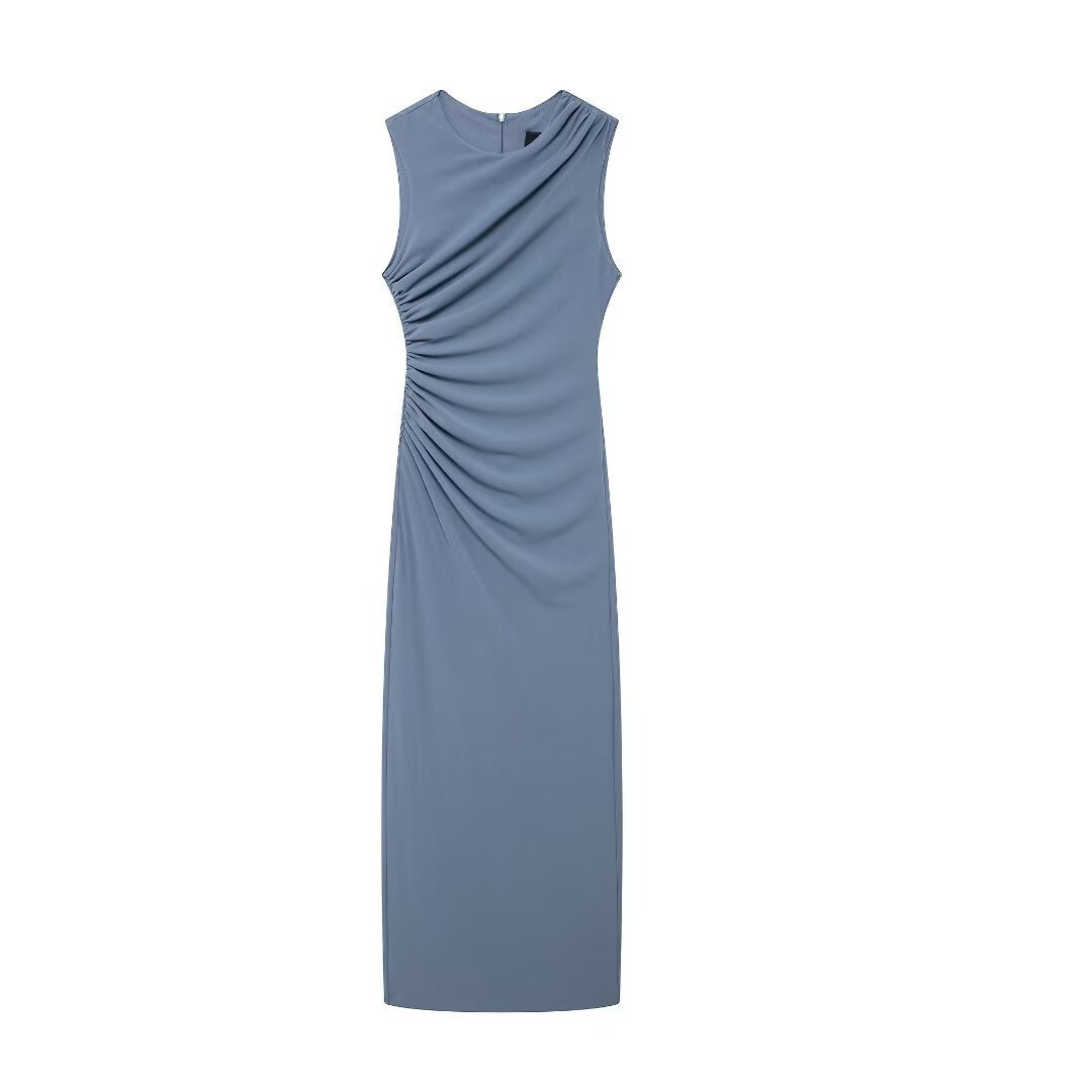 Sleeveless Casual Midi Skirt Dress