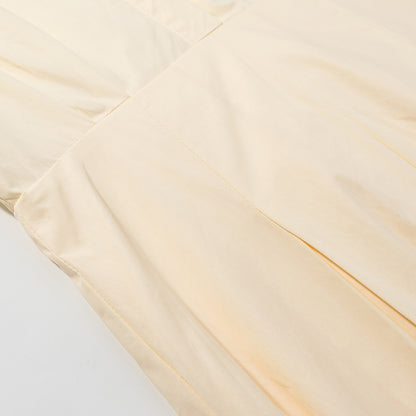 Women's Cotton Solid Color Long Sleeve Dress