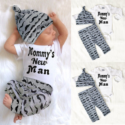 New Baby Long Sleeve Three-piece Suit