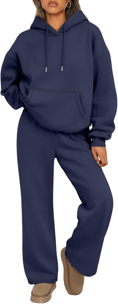 Autumn And Winter Casual Hooded Sweatshirt Oversized Wide-leg