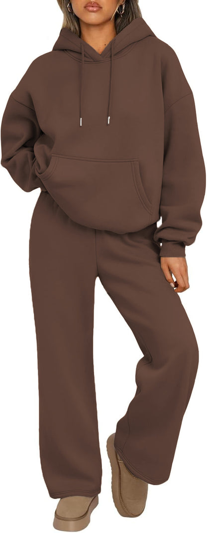 Autumn And Winter Casual Hooded Sweatshirt Oversized Wide-leg