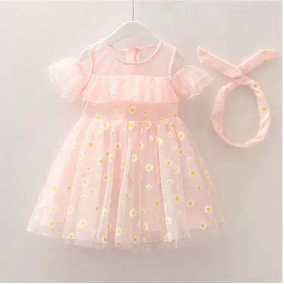 Girls Summer New Little Daisy Princess Dress