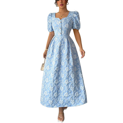 Women's Versatile Daisy Relief Short Sleeved Dress