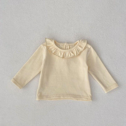 Children's Fungus Ruffled Collar Bottoming Shirt Lantern Skirt