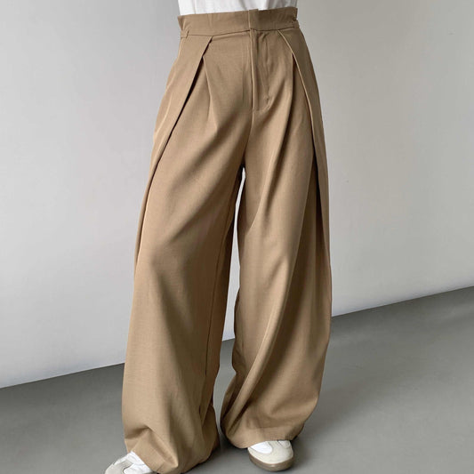 Adjustable Waist Design Versatile Suit Relaxed Casual Pants