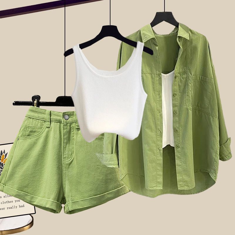 Summer Mint Man Style Dopamine Wear Match Suit Women