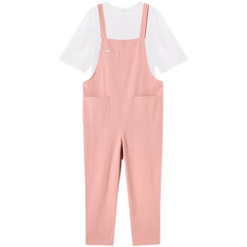 Bib Casual Outing Fashion Western Maternity Suit