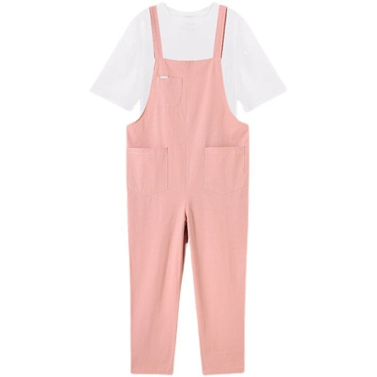Bib Casual Outing Fashion Western Maternity Suit