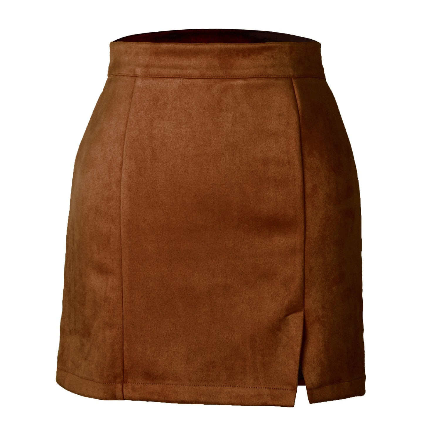 Autumn And Winter Suede A- Line Korean Style High Waist Fashion Sexy Skirt