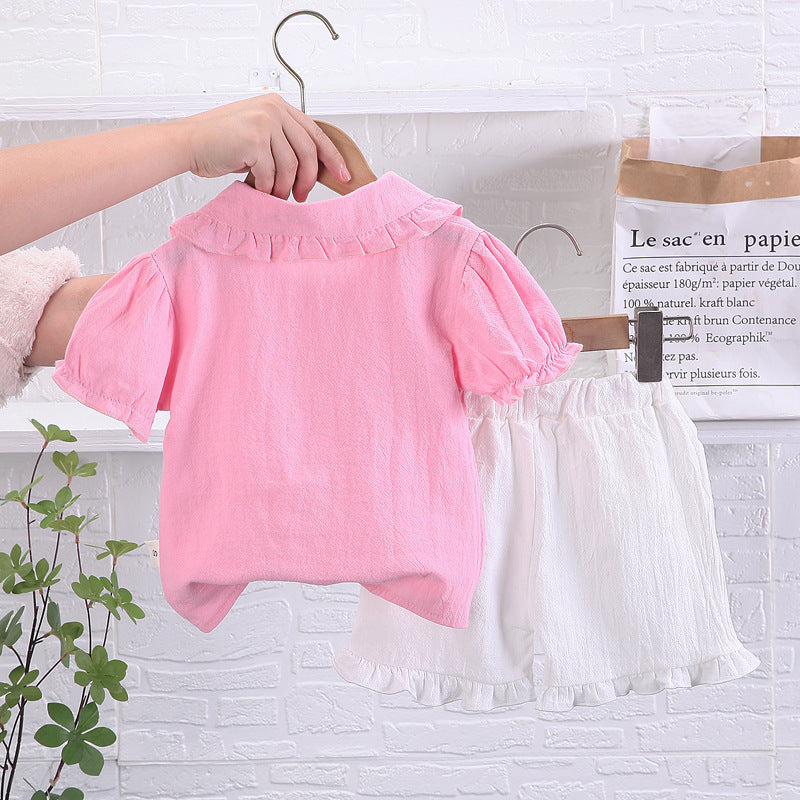 Baby Cute Shirt Short-sleeved Summer Clothes Suit