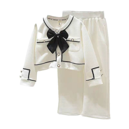 New Medium And Large Children's Korean Trendy Coat Top Children's Two-piece Suit