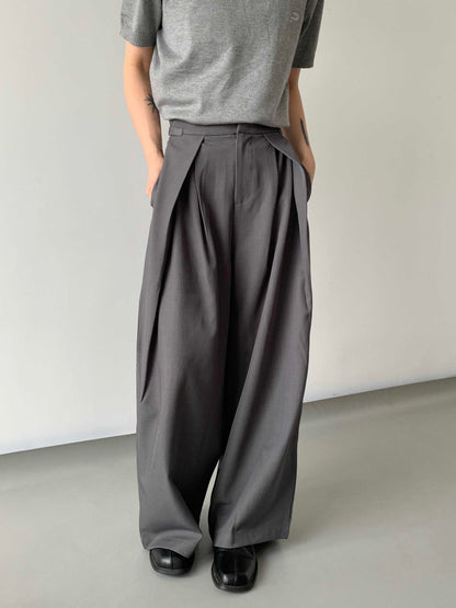 Adjustable Waist Design Versatile Suit Relaxed Casual Pants