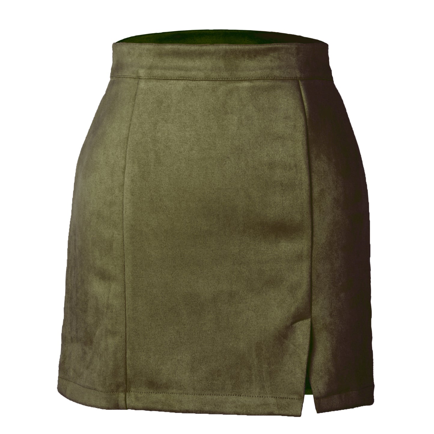 Autumn And Winter Suede A- Line Korean Style High Waist Fashion Sexy Skirt