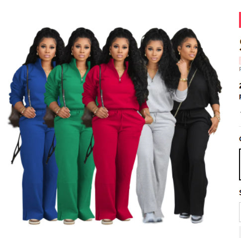 European And American Women's Clothing Sweater Two-piece Suit