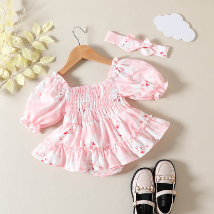 Baby Dress Cotton Short Sleeved Kazakhstan Jumpsuit
