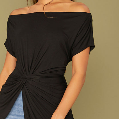 Asymmetric hem T-shirt