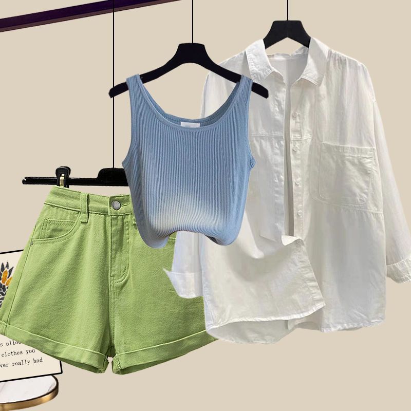 Summer Mint Man Style Dopamine Wear Match Suit Women